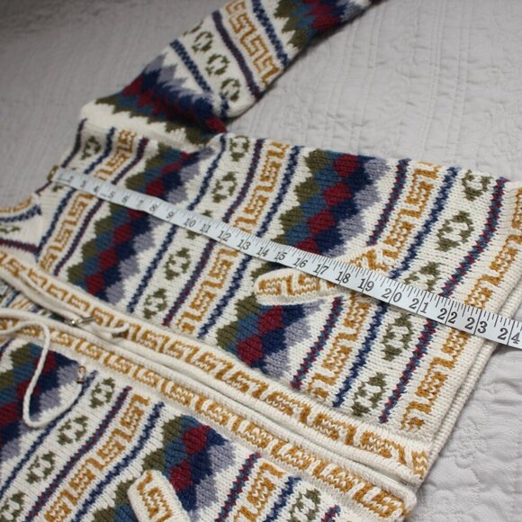 Alpaca Connection Hoodie Sweater Jacket Women’s Boho Full Zip Small - Picture 6 of 8